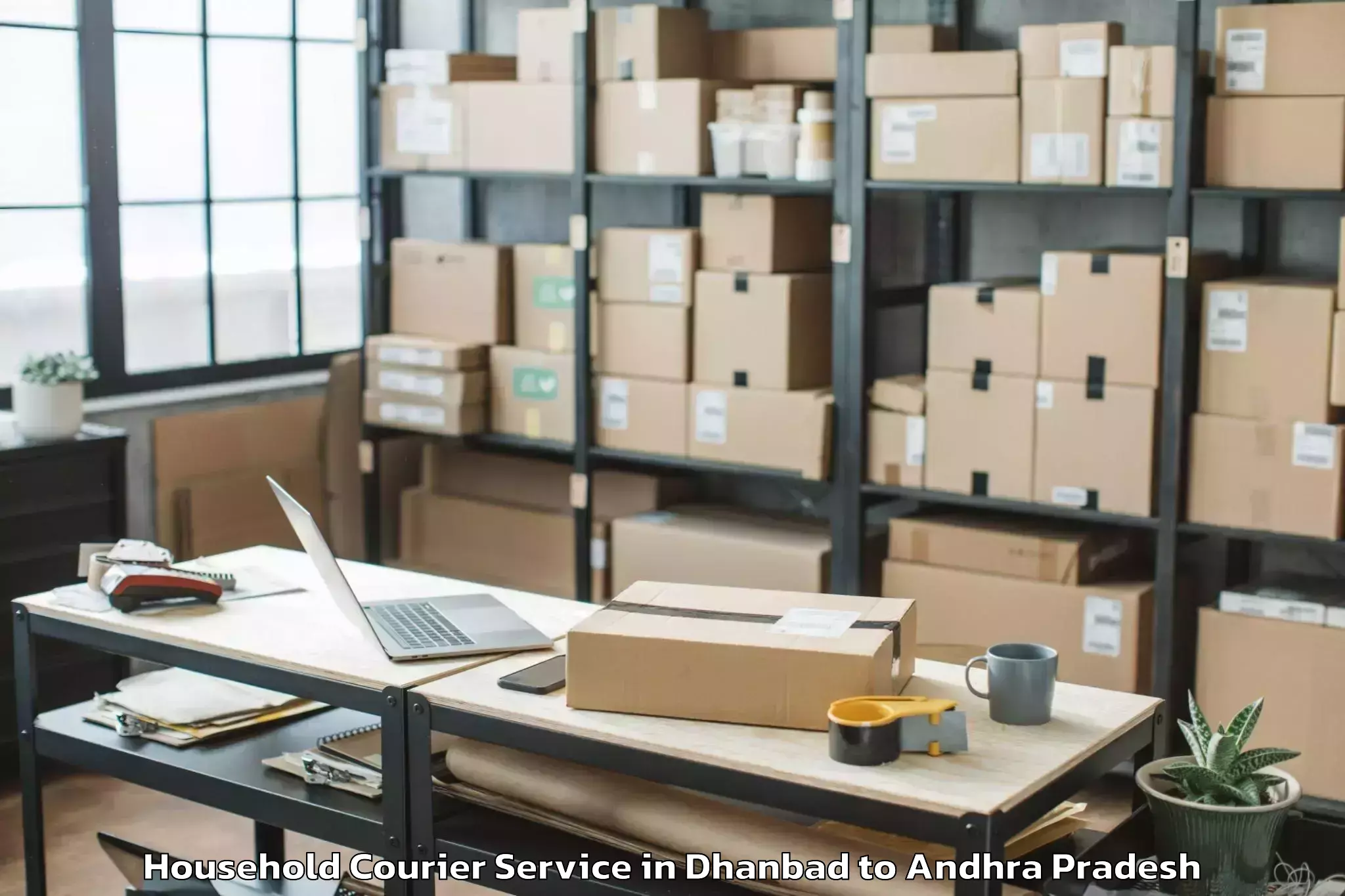 Reliable Dhanbad to Srisailain Household Courier